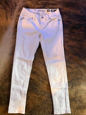 White Miss Me Women's Distressed Skinny Jeans - 27